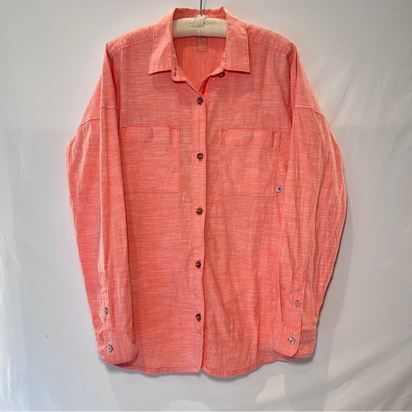 Mountain Hardwear Long Sleeve Button Down Shirt- Size XL - Orange colored - Picture 1 of 10